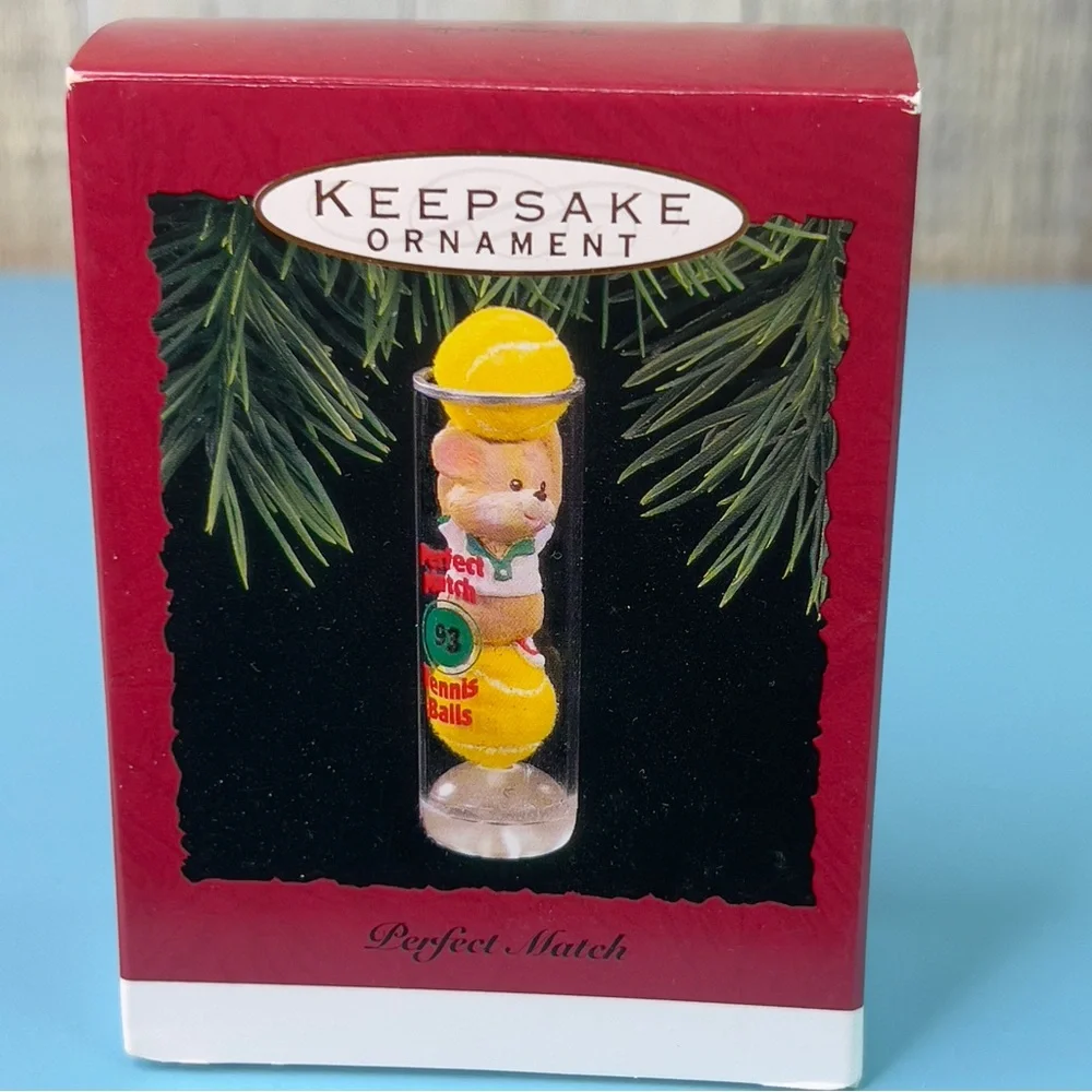 Hallmark Keepsake Ornament 1993 Perfect Match Tennis Balls Handcrafted Dated
